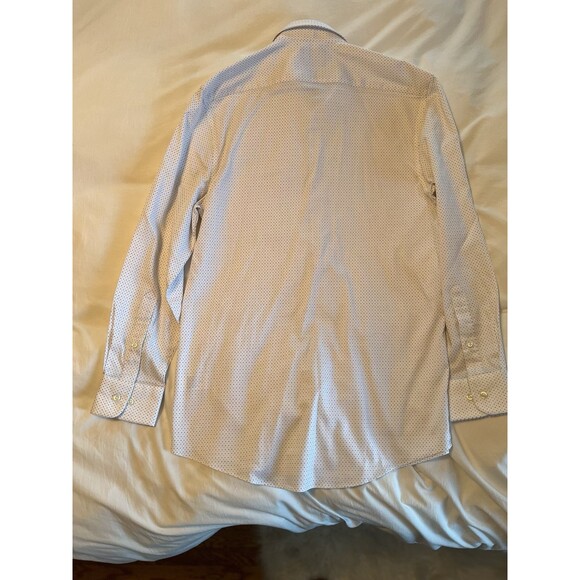 Stafford Slim Fit Dress Shirt Men's Medium Geometeric, Sweat Repellent 15-15.5 - Picture 6 of 7
